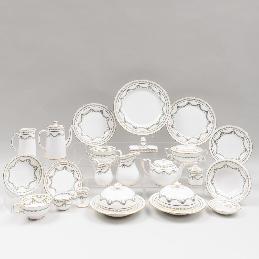 Appraisal: Hammersley Porcelain Breakfast Service With black printed marks Comprising Five