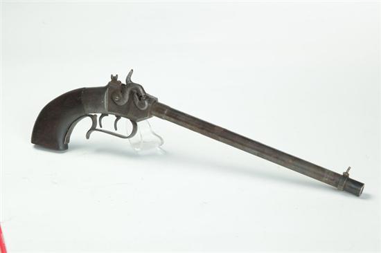 Appraisal: 'MAKE-DO'' SINGLE-SHOT PISTOL Sidehammer pistol made from an Allen rifle