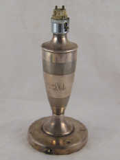 Appraisal: An Adam style silver lamp marks rubbed ht cm Birmingham