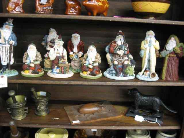 Appraisal: Collection of Santa Figurines Pere Noel Collection by Cindy Smith