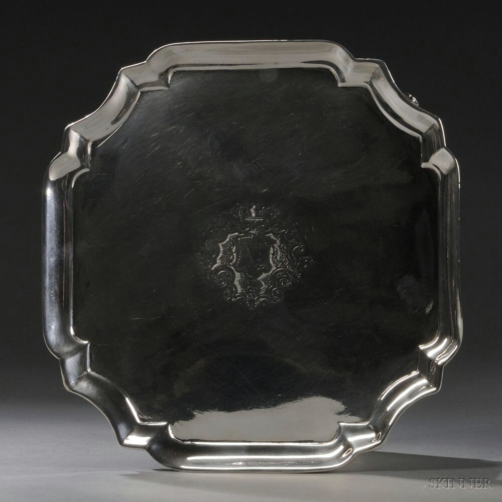 Appraisal: George II Sterling Silver Salver London - Edward Cornock maker