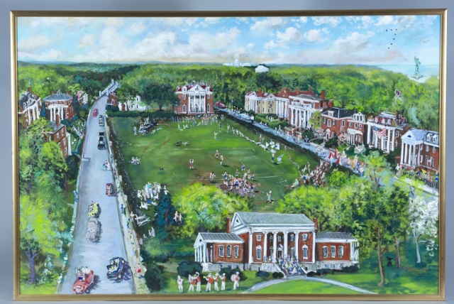 Appraisal: Parks Pegram Duffey III Oil Painting of UVA Parks Pegram