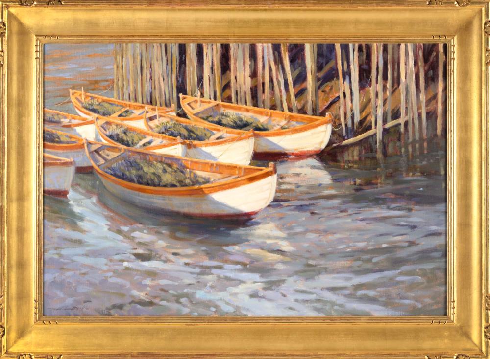 Appraisal: DON STONE MAINE NEW HAMPSHIRE - BOATS AND NETS OIL