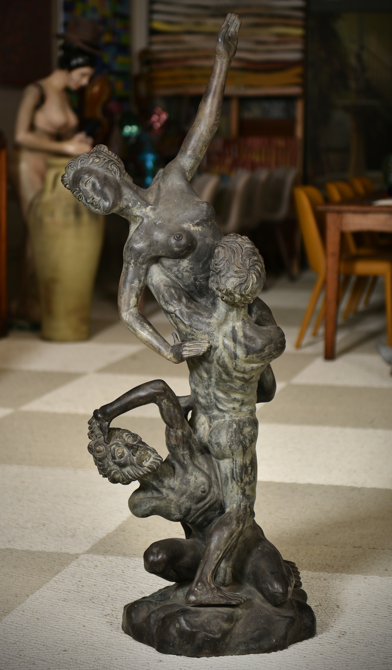 Appraisal: A CLASSICAL STYLE BRONZE AFTER GIAMBOLOGNA DEPICTING THE RAPE OF