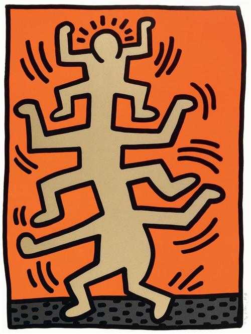 Appraisal: HARING KEITH Kutztown - New York Growing Silkscreen inscribed TP