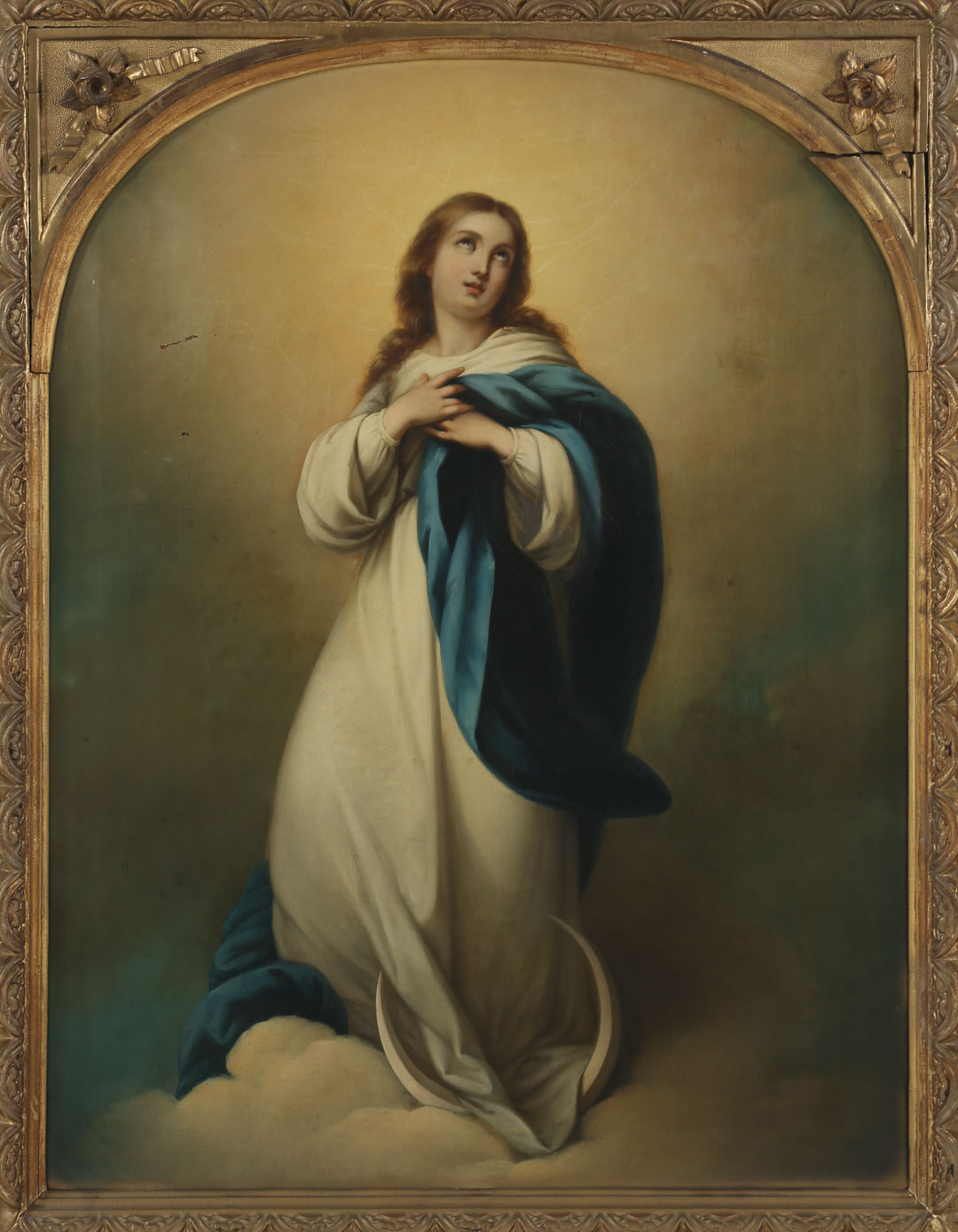 Appraisal: Egisto Manzuoli Immaculate Conception oil Italian th century Oil on