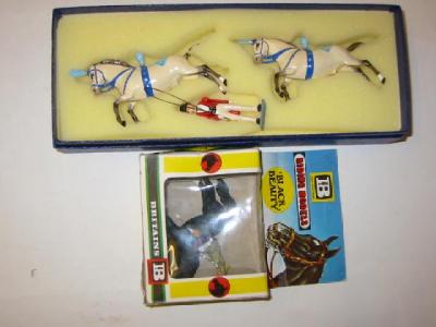 Appraisal: A Tournament Collection metal three piece circus set and Britains