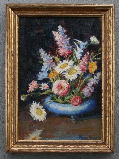 Appraisal: CORRIE Miriam American th C Still Life of Flowers OIL