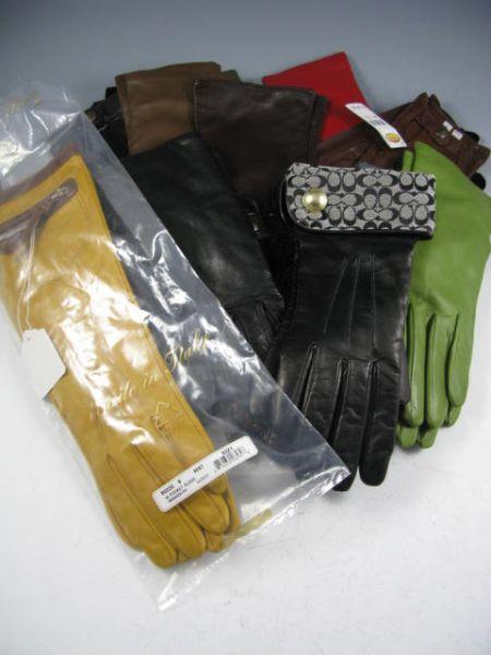 Appraisal: Pairs of Lady's Gloves leather gloves including pairs by Coach