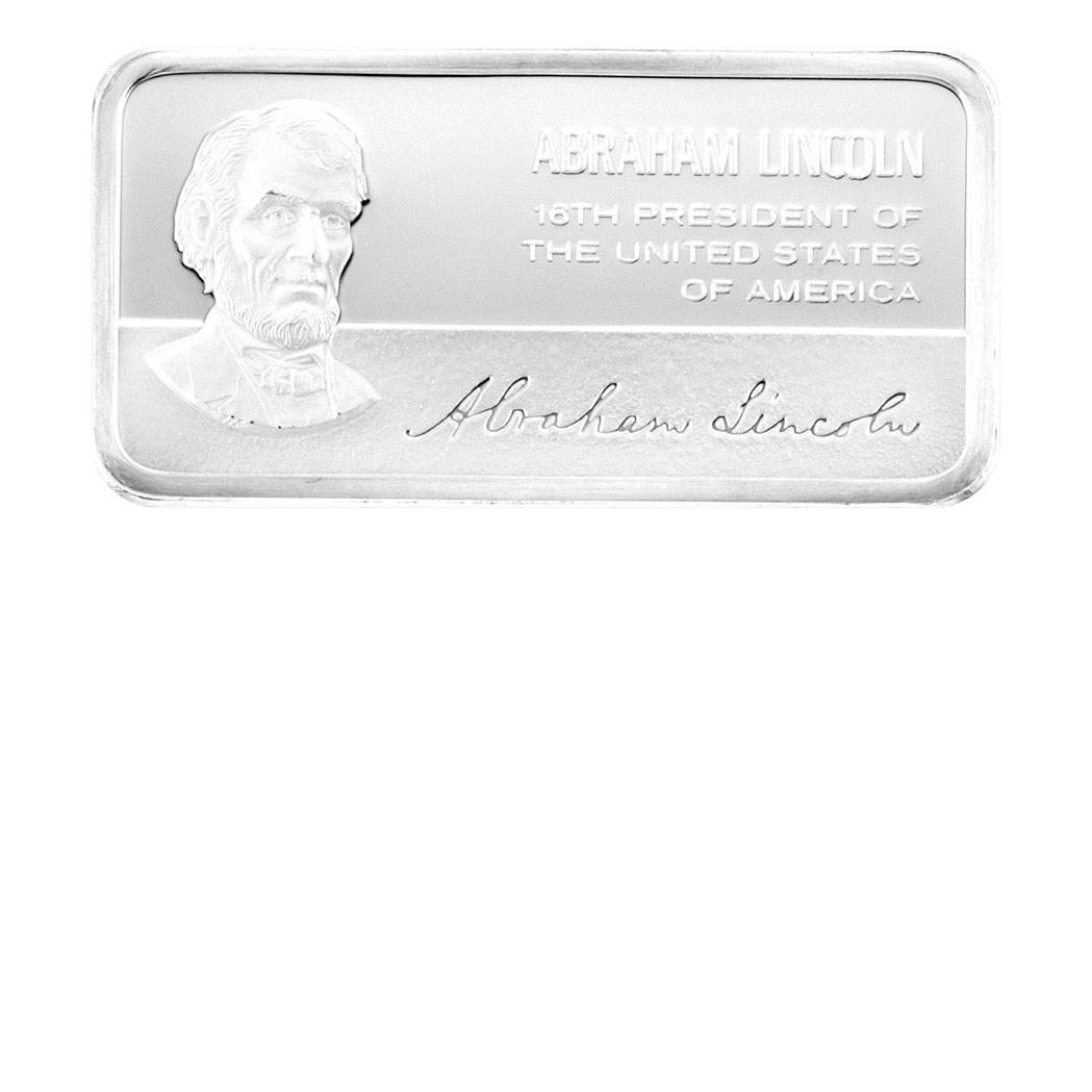 Appraisal: Franklin Mint Presidential Collection Series of thirty-six grain silver ingots