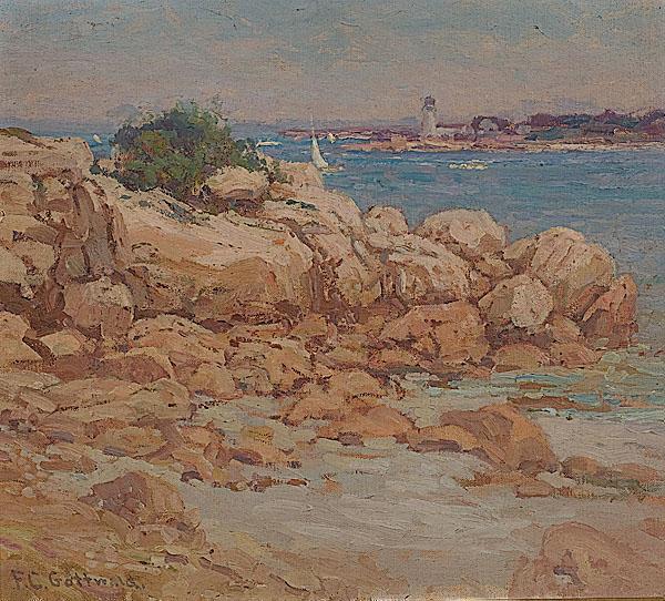 Appraisal: FREDRICK CARL GOTTWALD AMERICAN - Rocky Coastlineoil on canvas boardsigned