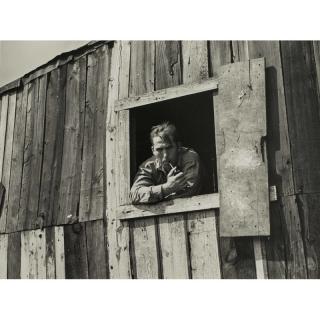 Appraisal: Marion Post Wolcott Photograph Coal Miner with Pipe Unframed Marion