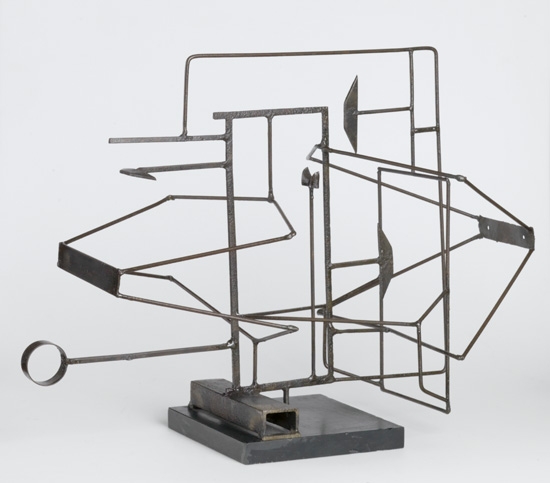 Appraisal: HAROLD COUSINS - Composition Welded steel mounted on a granite