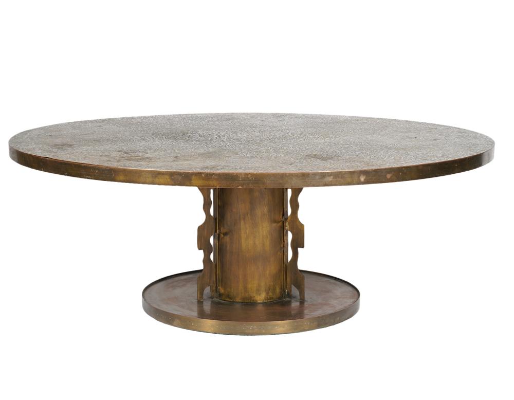 Appraisal: PHILIP KELVIN LAVERNE ETRUSCAN COFFEE TABLEMid-century modern Philip Kelvin LaVerne