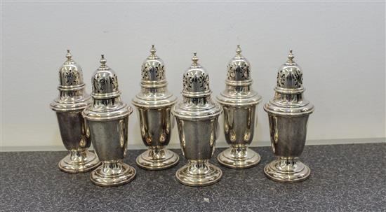 Appraisal: Sale Lot A Set Six American Silver Casters Gorham th