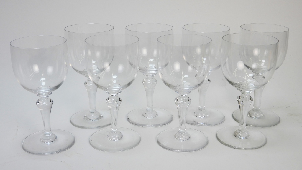 Appraisal: PC BACCARAT NORMANDIE WHITE WINE GLASSES France th CenturyColorless blown