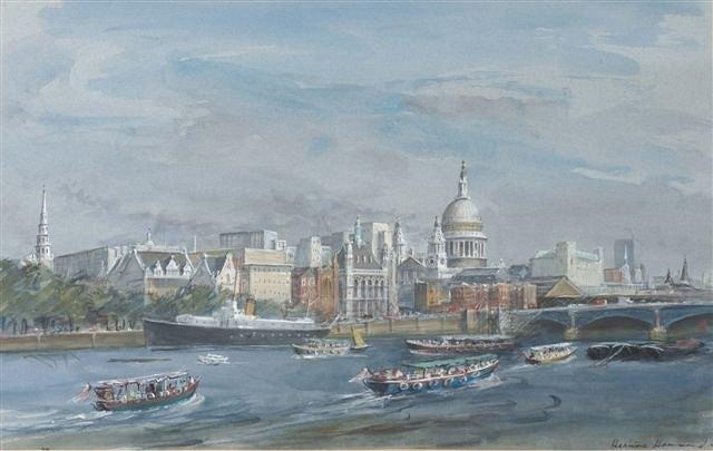 Appraisal: HERMIONE HAMMOND - - 'The Thames with Various Day Boats