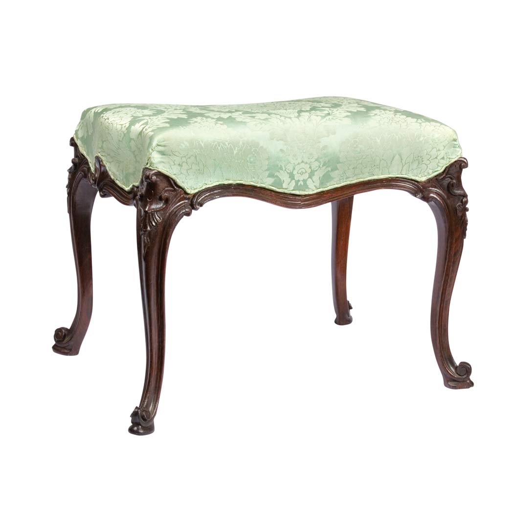 Appraisal: George III Style Rosewood Stool With a padded seat and