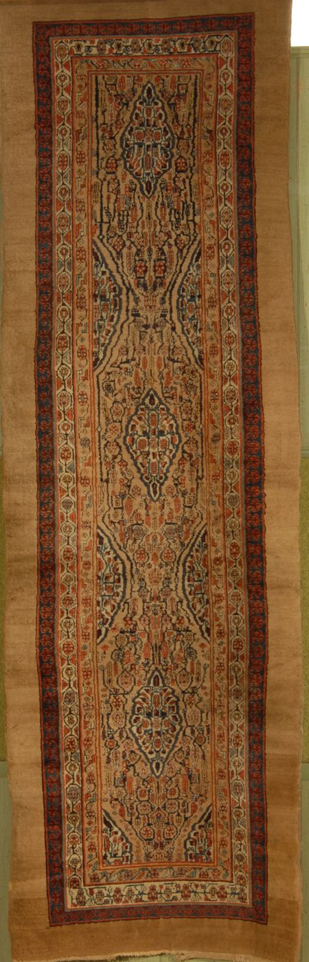 Appraisal: ORIENTAL RUG SERAB ' x ' Three ivory medallions outlined