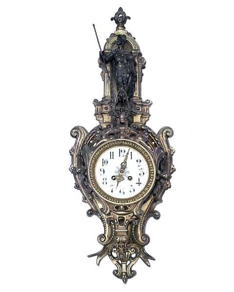 Appraisal: A French Renaissance Revival bronze cartel clock late th century