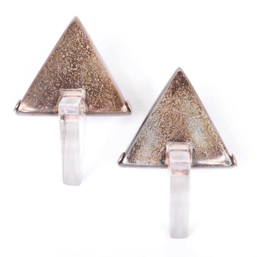 Appraisal: BAYANIHAN W THOMAS BURNS MODERNIST DESIGNER TRIANGULAR STERLING SILVER AND