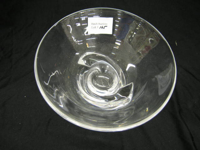 Appraisal: Steuben Crystal Bowl swirling low pedestal base signed