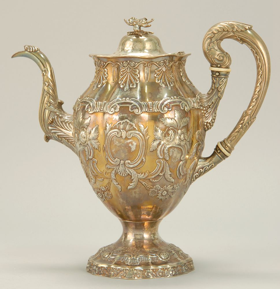 Appraisal: AMERICAN SILVER COFFEEPOT Circa By Thomas Fletcher of Philadelphia See