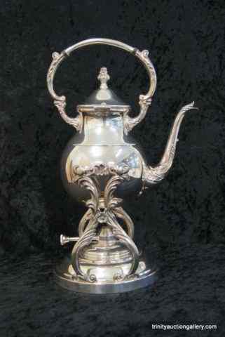 Appraisal: FB Rogers Silverplate Kettle Stand BurnerHas no pattern name or