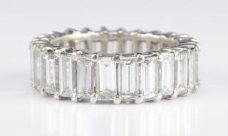 Appraisal: Baguette Dia Plat Eternity Ring ct T W Ladies baguette