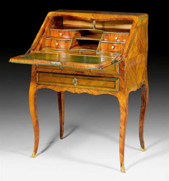 Appraisal: LADY'S DESK Louis XV Paris circa Tulipwood rosewood and partly