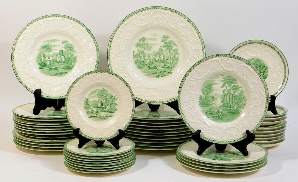 Appraisal: PC Wedgwood Patrician Green Torbay Plate Group England Early th