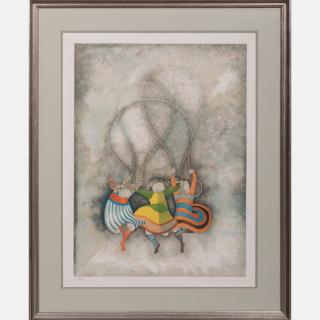 Appraisal: Graciela Rodo Boulanger b Jumping Rope Lithograph Graciela Rodo Boulanger