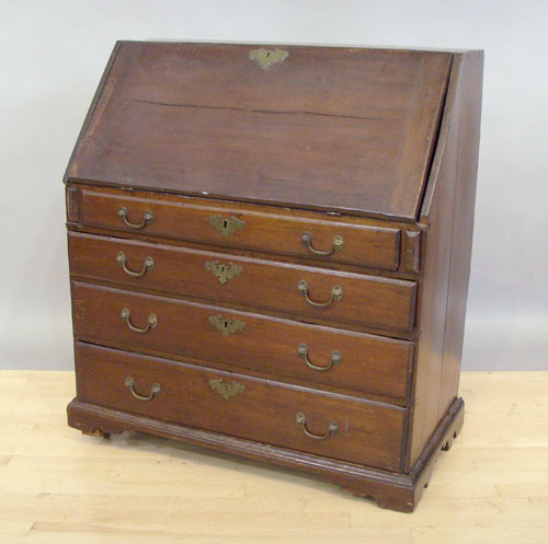 Appraisal: New England Chippendale cherry slant front desk th c h