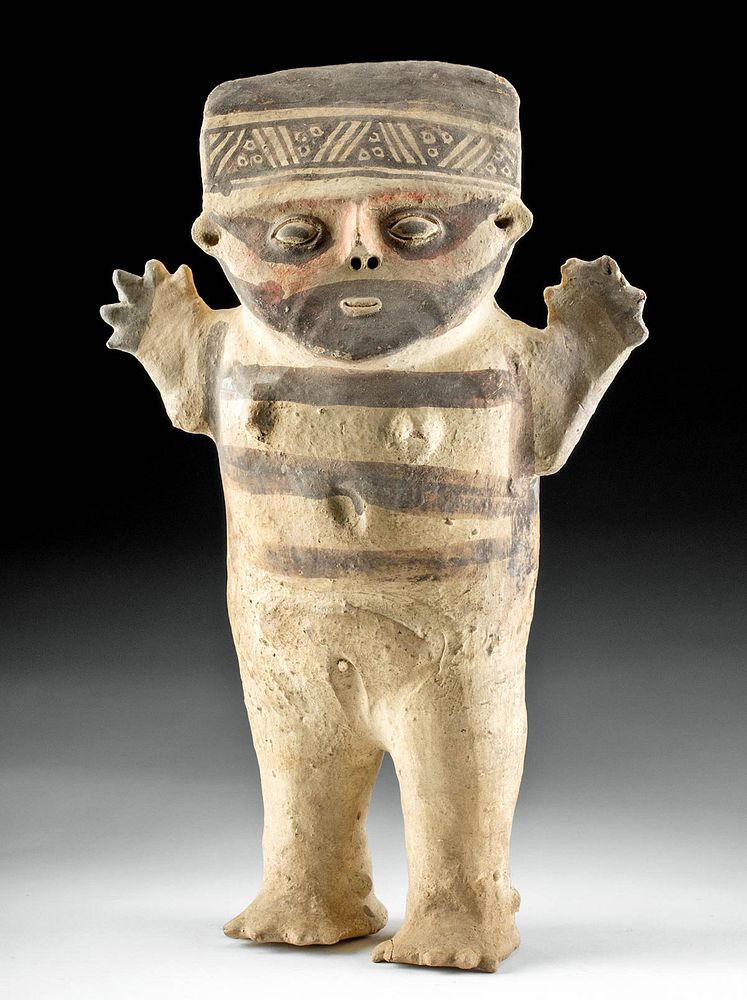 Appraisal: Chancay Bi-Chrome Cuchimilco Figure Pre-Columbian North Coast Peru Chancay ca