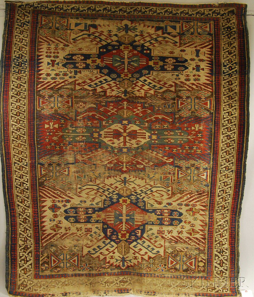 Appraisal: Kuba Rug Northeast Caucasus late th century wear throughout ft