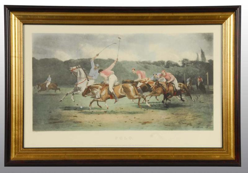 Appraisal: Dollman Polo Print Description Dated Nice color and detailed scene