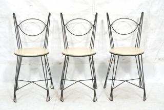 Appraisal: Set TONY PAUL Black Iron Side Chairs For RAYMO Set