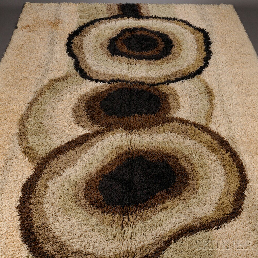 Appraisal: Rya Rug Wool Made by EGE Denmark Shag pile with