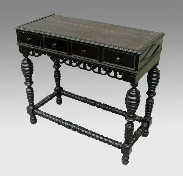 Appraisal: TH C ELIZABETHAN TYPE HALL TABLE Single full length drawer