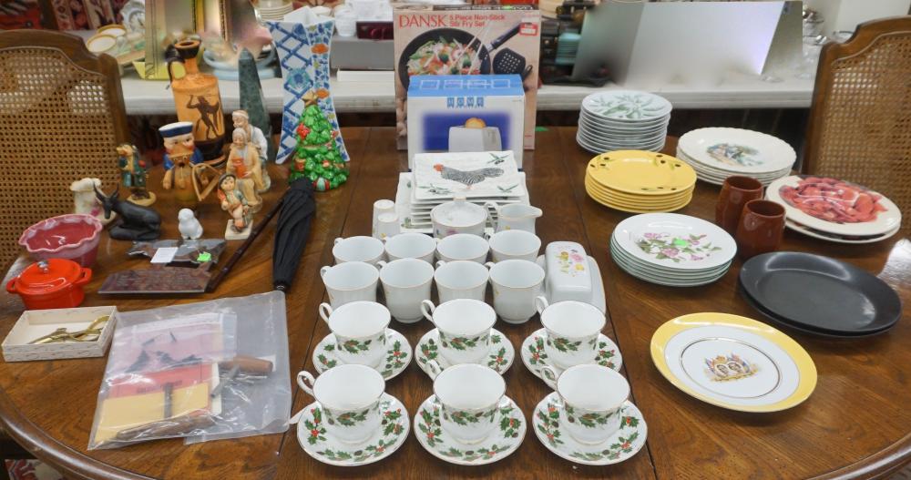 Appraisal: Group of Ceramic Tea Services and Plates Cookware Figurines and