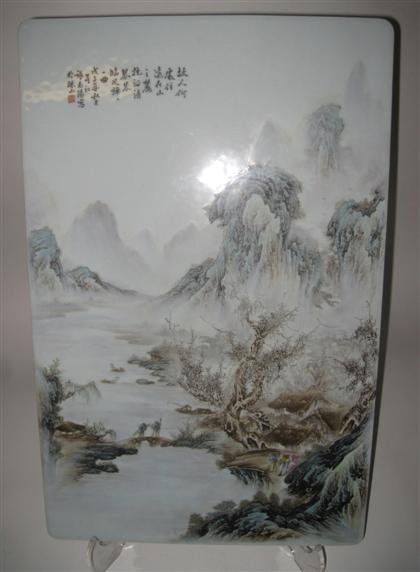 Appraisal: Chinese famille rose porcelain plaque th century