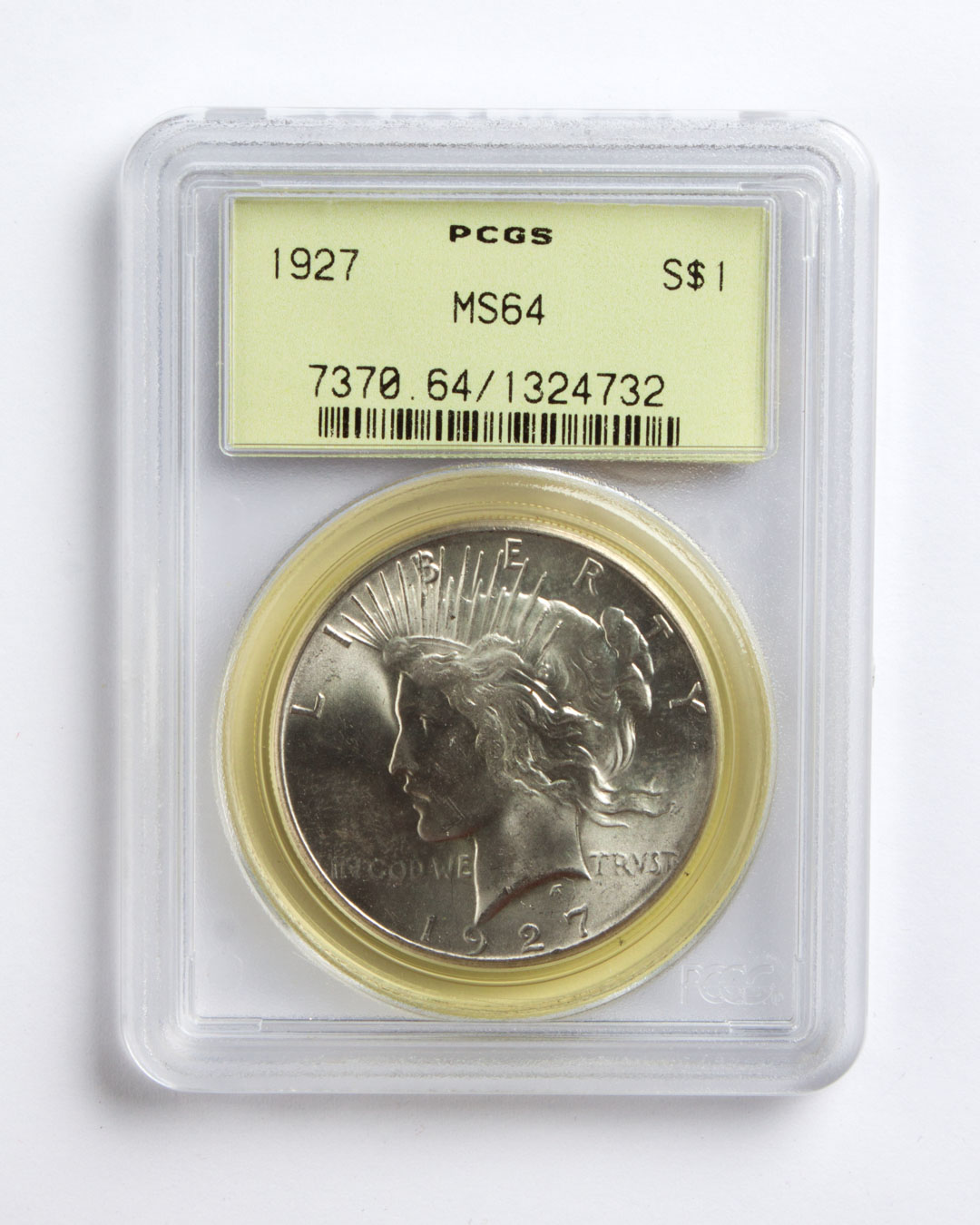 Appraisal: U S Peace type silver dollar MS- in PCGS holder