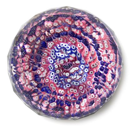 Appraisal: Antique Whitefriars concentric millefiori facetted paperweight th century