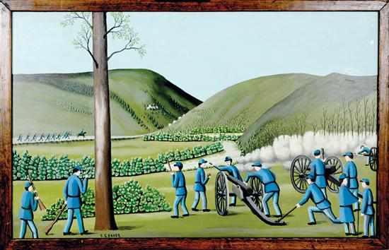 Appraisal: S C Baker American th century FOLK ART CIVIL WAR