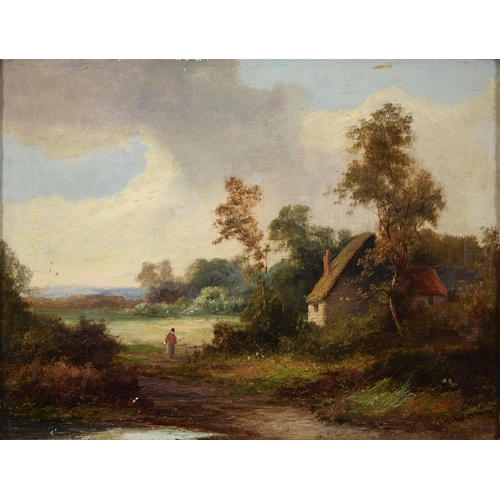 Appraisal: R W Henry th c - Landscape with Woman by