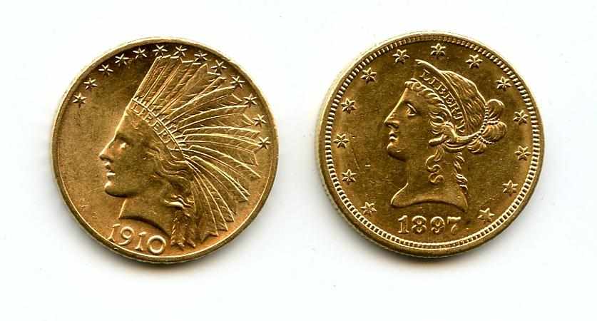 Appraisal: -O -S Both coins show nearly full luster An ideal