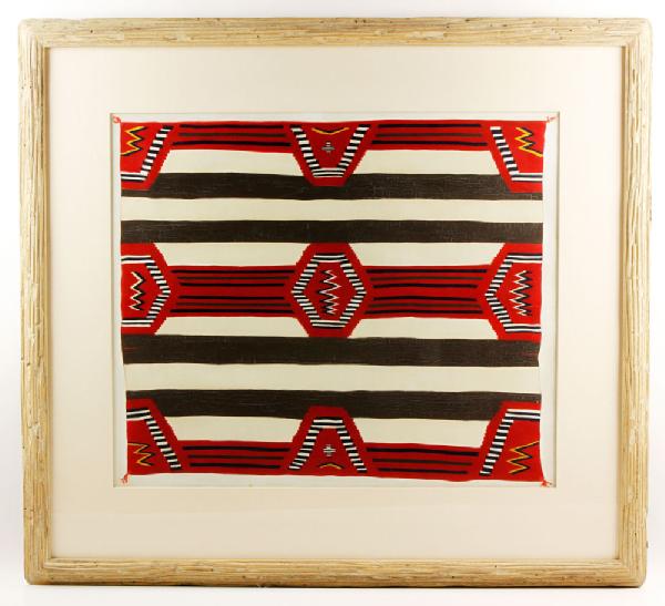 Appraisal: - Painting of Chief's Blanket Painting of chief's blanket on