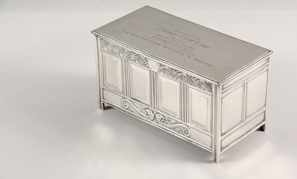 Appraisal: SILVER JEWEL BOX - English Sterling Silver Jewel Box hallmarked