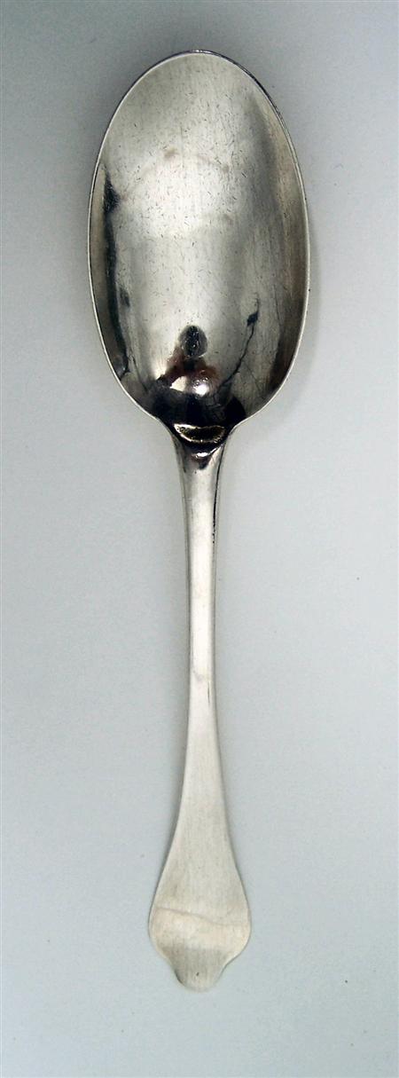 Appraisal: A Queen Anne period dog nose spoon Henry Greene London