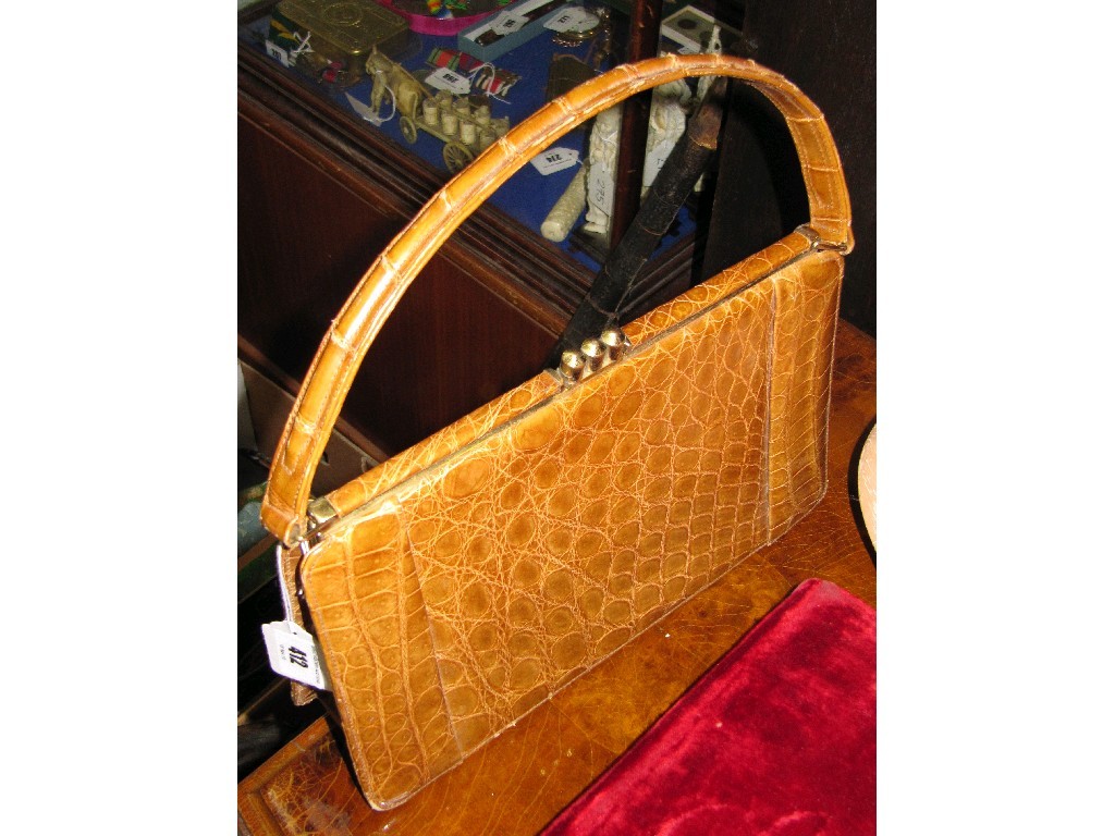 Appraisal: Animal skin handbag